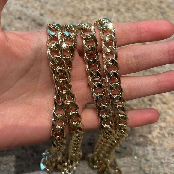 Unlisted Handbags - NWT 47" DIY Iron Flat Chain Strap Handbag Chains Accessories with Metal Buckles